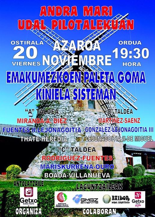 Andren kiniela jokatuko da gaur Getxon, gomazko paletan