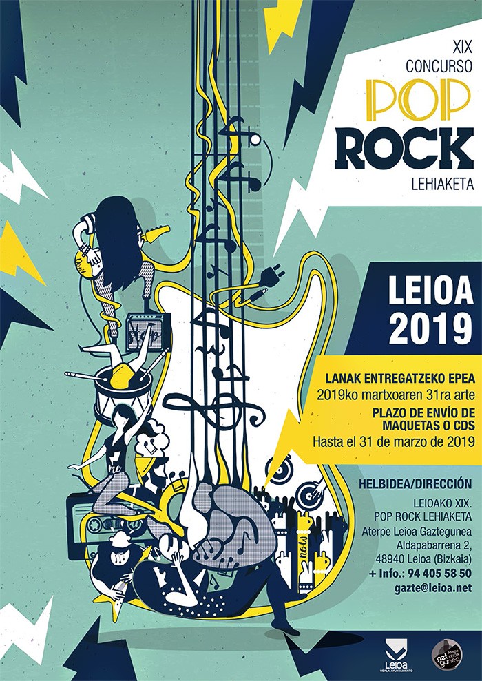 Martxoaren 31ra arte bidali ahal izango dira XIX. Pop Rock Lehiaketarako lanak