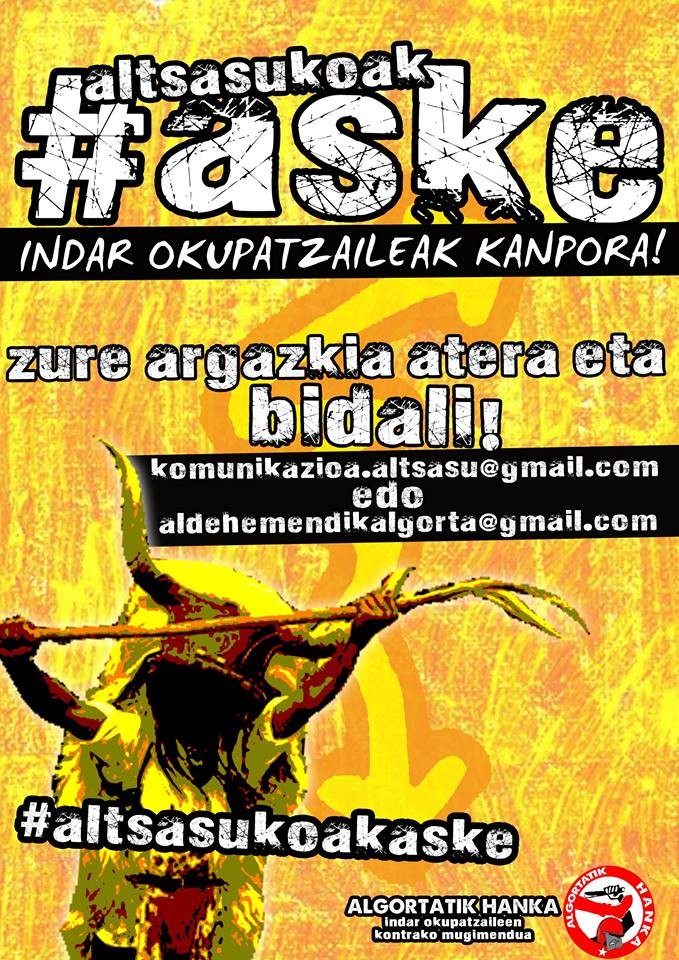 Algortatik Altsasura, elkartasuna!