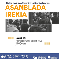 Uribe Kostako Etxebizitza Sindikatuak asanblada irekia egingo du Romoko Kultur Etxean