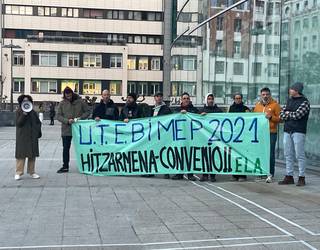 Armintzako Bimepeko azpikontratako langileak greban daude hitzarmen propioa eskatu eta euren lan-baldintzak egokitzeko