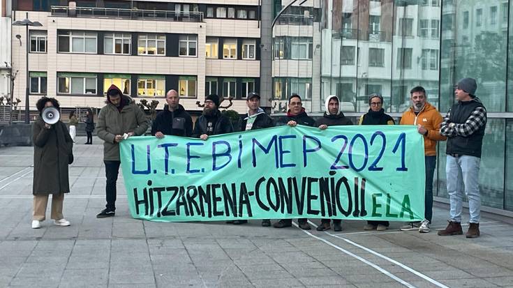Armintzako Bimepeko azpikontratako langileak greban daude hitzarmen propioa eskatu eta euren lan-baldintzak egokitzeko