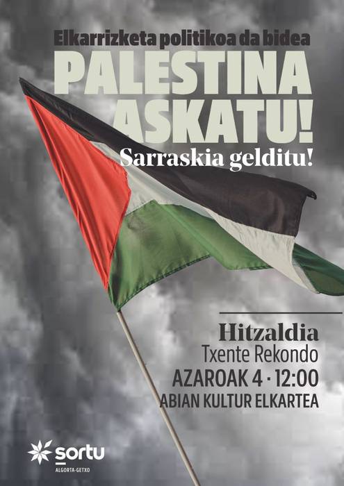 Hitzaldia: Palestina askatu! (Txente Rekondo)