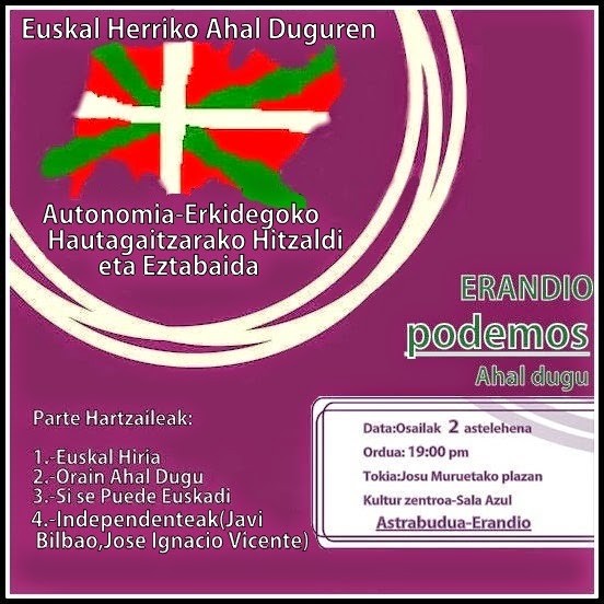 EAEko Podemos-en norabidea Astrabuduan eztabaidagai