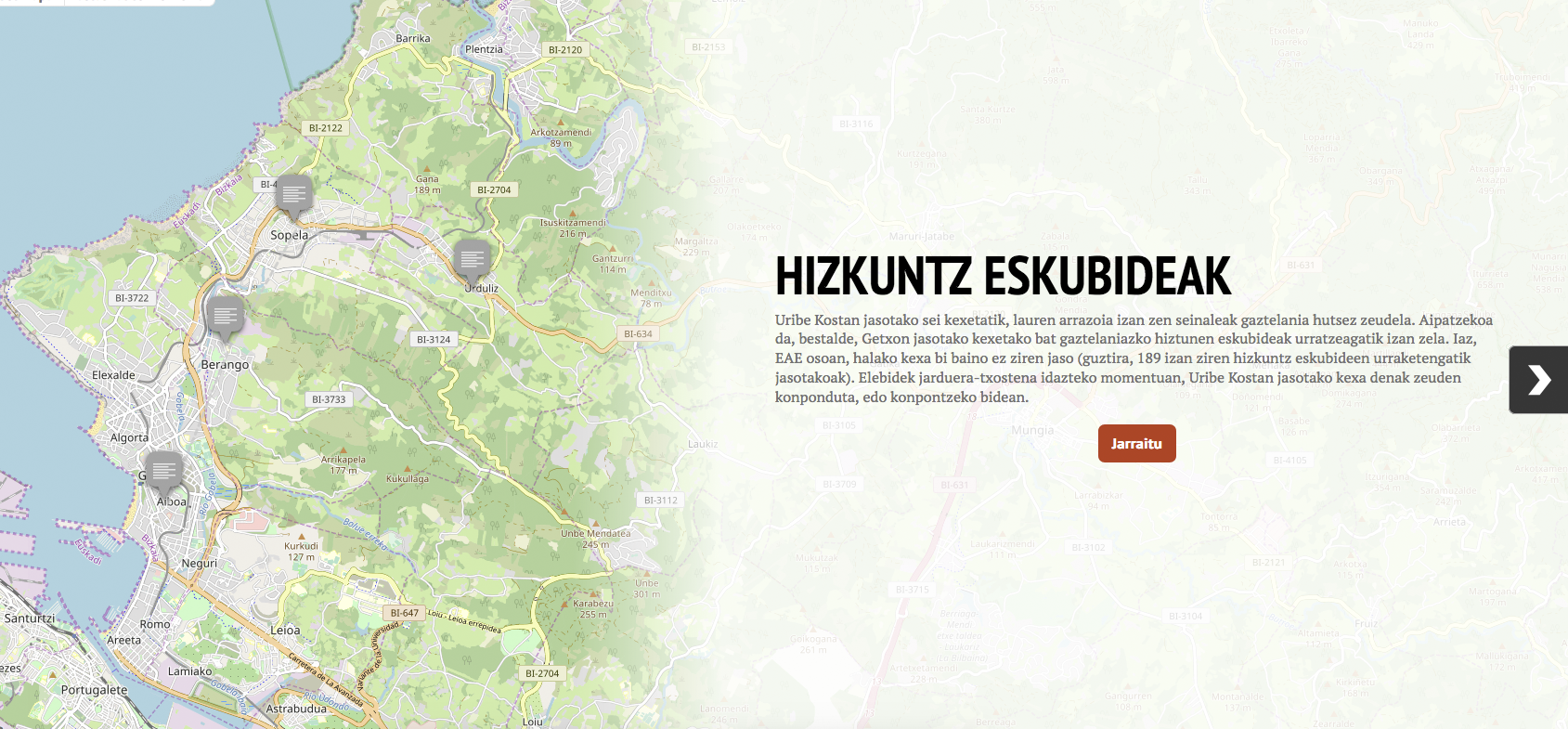 Hizkuntz arloko dozena erdi kexa jaso zuten Uribe Kostako udalek 2018an, gehienak gaztelania hutsezko seinaleengatik