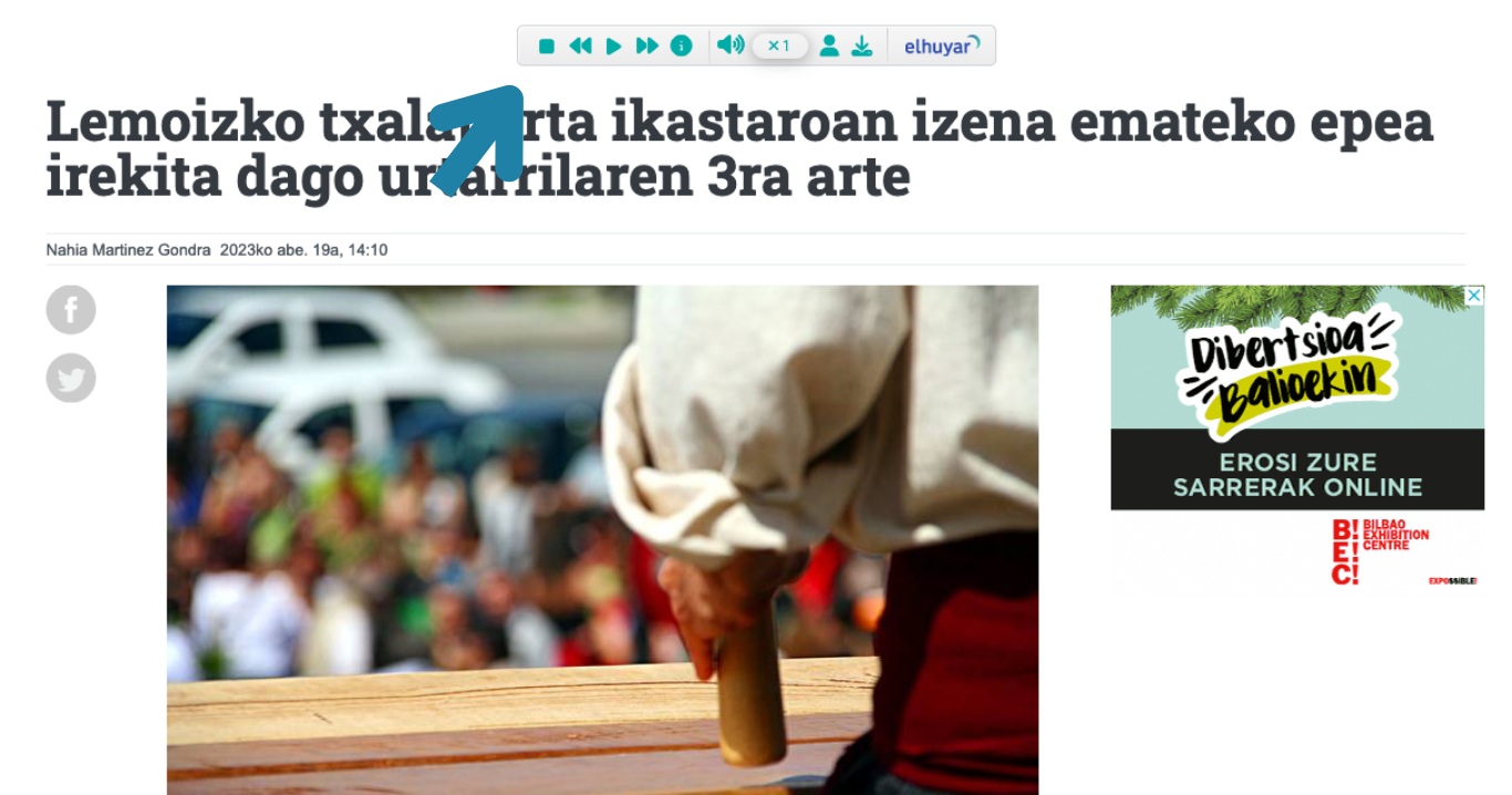 'Hiruka.eus'-eko testuak irakurri ordez entzuteko aukera dago orain