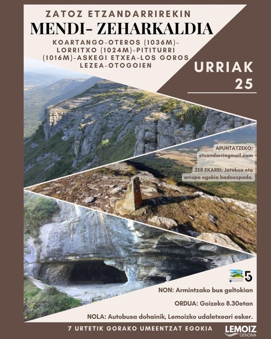 Mendi zeharkaldia Koartangotik Otogoienera