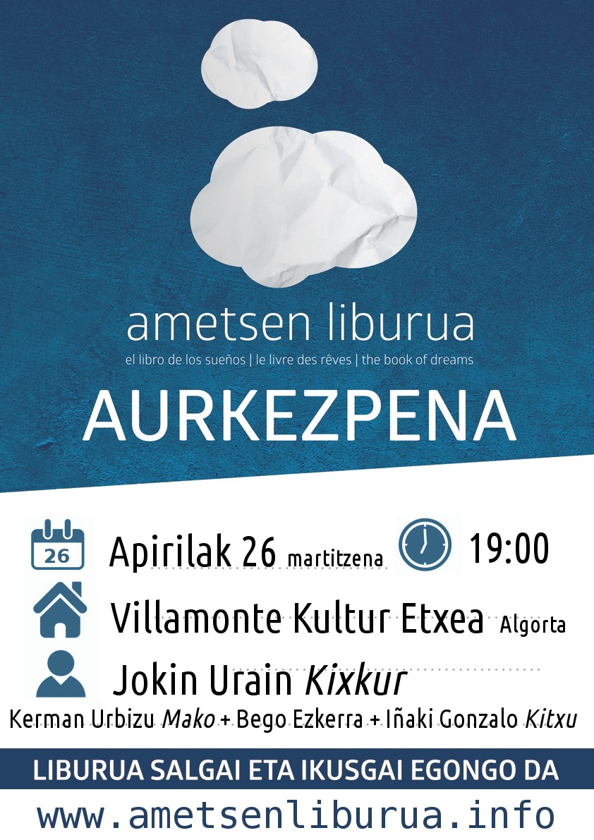 Ametsen liburuaren aurkezpena