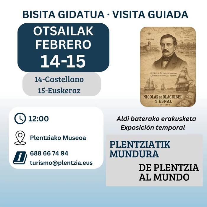 Bisita gidatuak: "Plentziatik mundura"