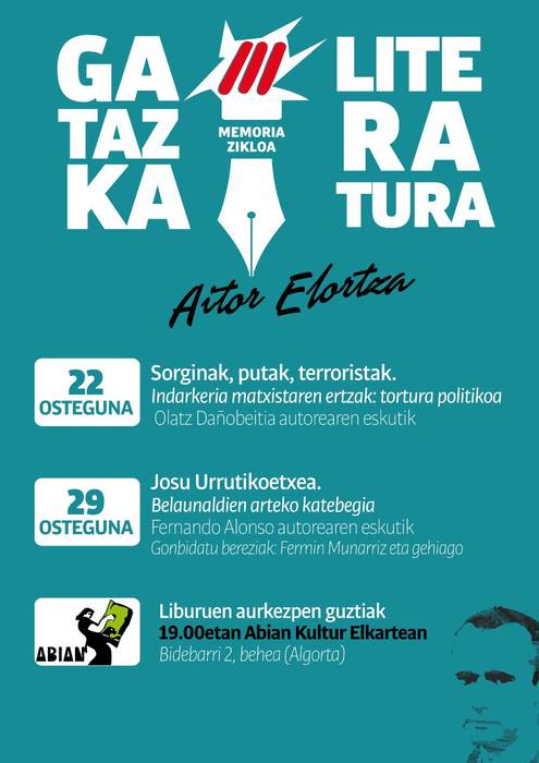 Gatazka literatura memoria zikloa: "Josu Urrutikoetxea" liburu aurkezpena