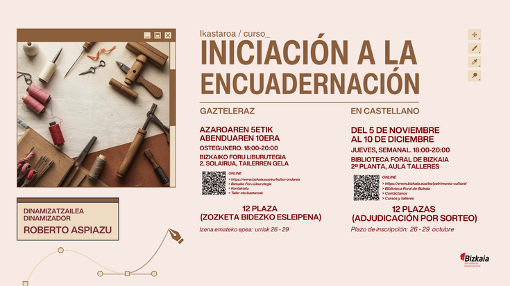 Ikastaroa: Iniciación a la encuadernación