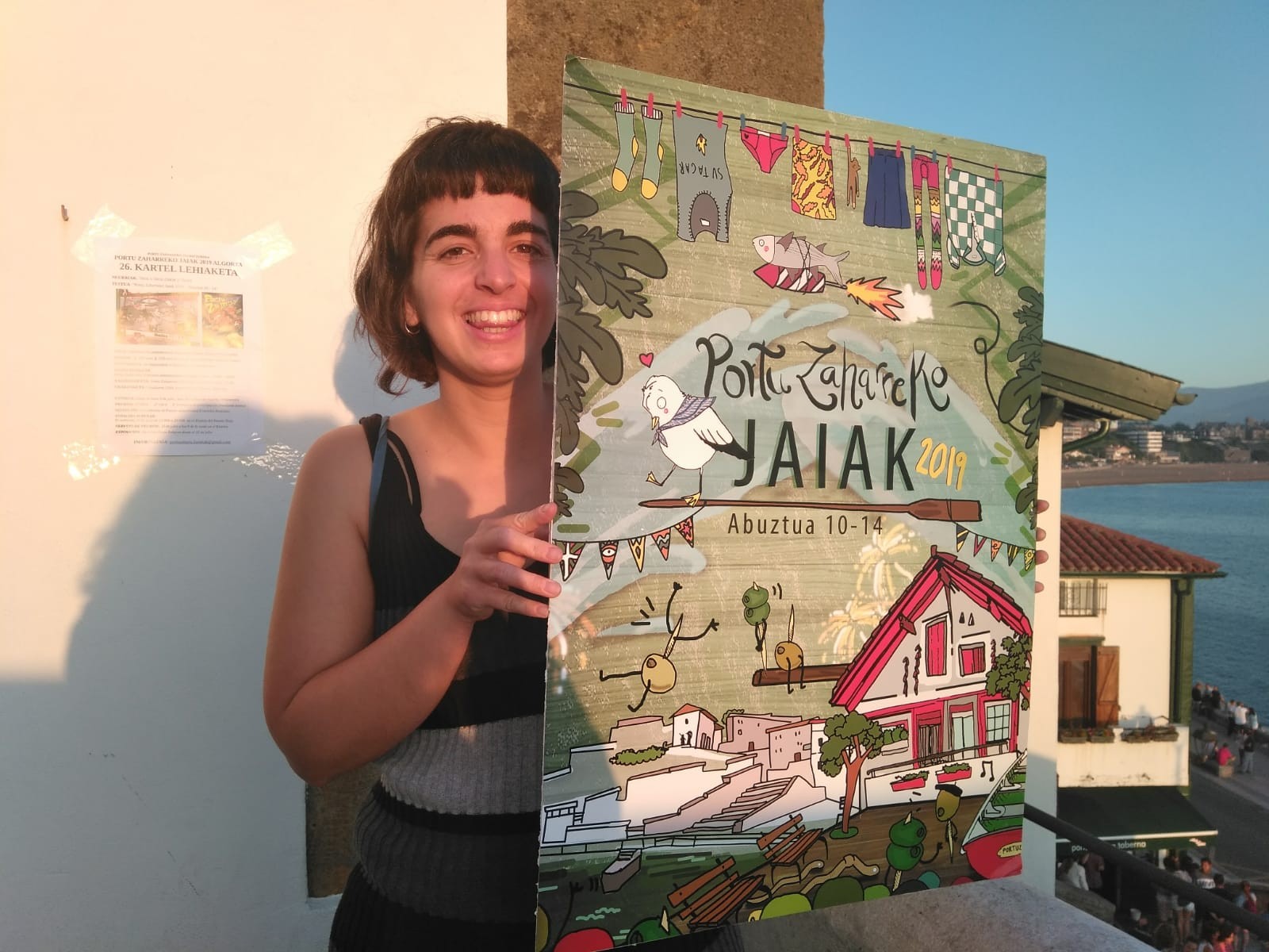 Maite Mentxakaren 'Oliben jaia' kartela izango da Portu Zaharreko jaien irudia