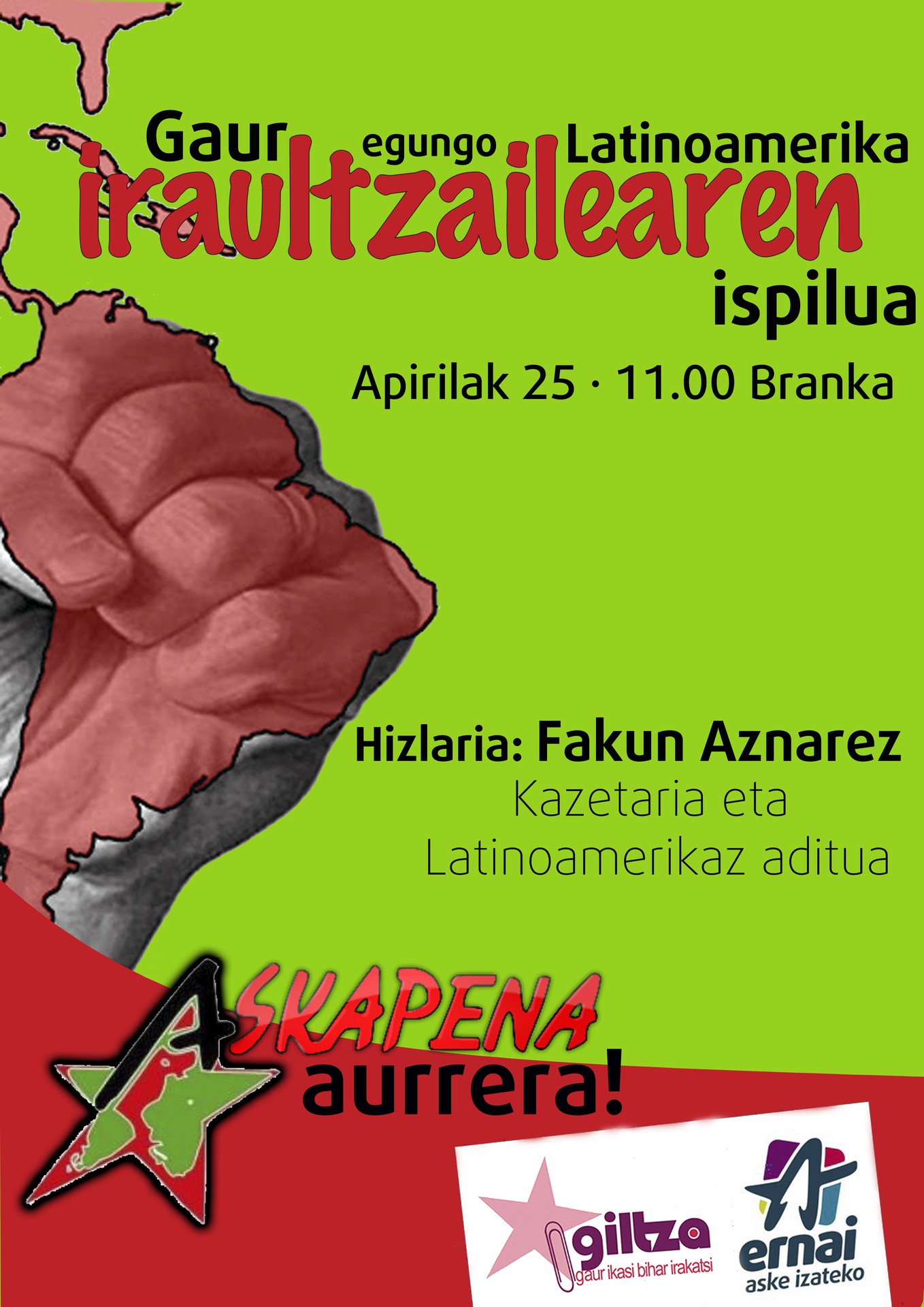 Latinoamerikaren sozialismoaren inguruan arituko dira bihar Itzubaltzeta / Romon