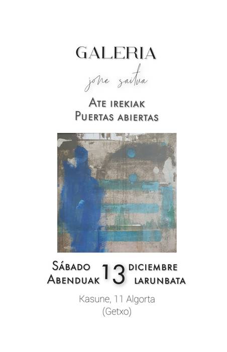 Jone Saitua galeriaren ate irekiak