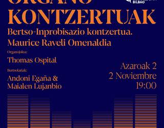 Euskaldunako Maurice Ravelen omenaldian Andoni Egañak eta Maialen Lujanbiok egingo duten bertso-inprobisazio kontzertuaz gozatzeko sarrera bikoitzak zozkagai!