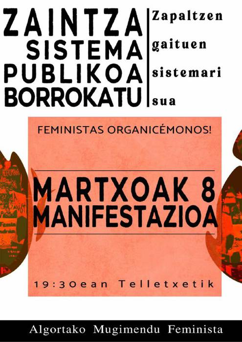 Manifestazioa: "Zapaltzen gaituen sistemari sua"