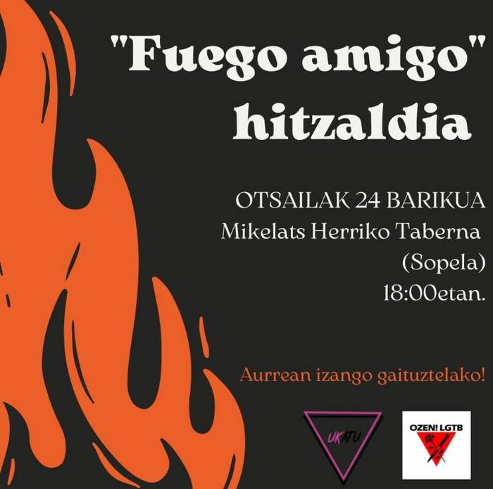 Hitzaldia: "Fuego amigo"