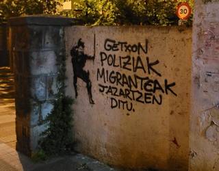 Gizarte justu baten aldeko borroka, errepresioaren eta poliziaren aurkako borroka ere bada
