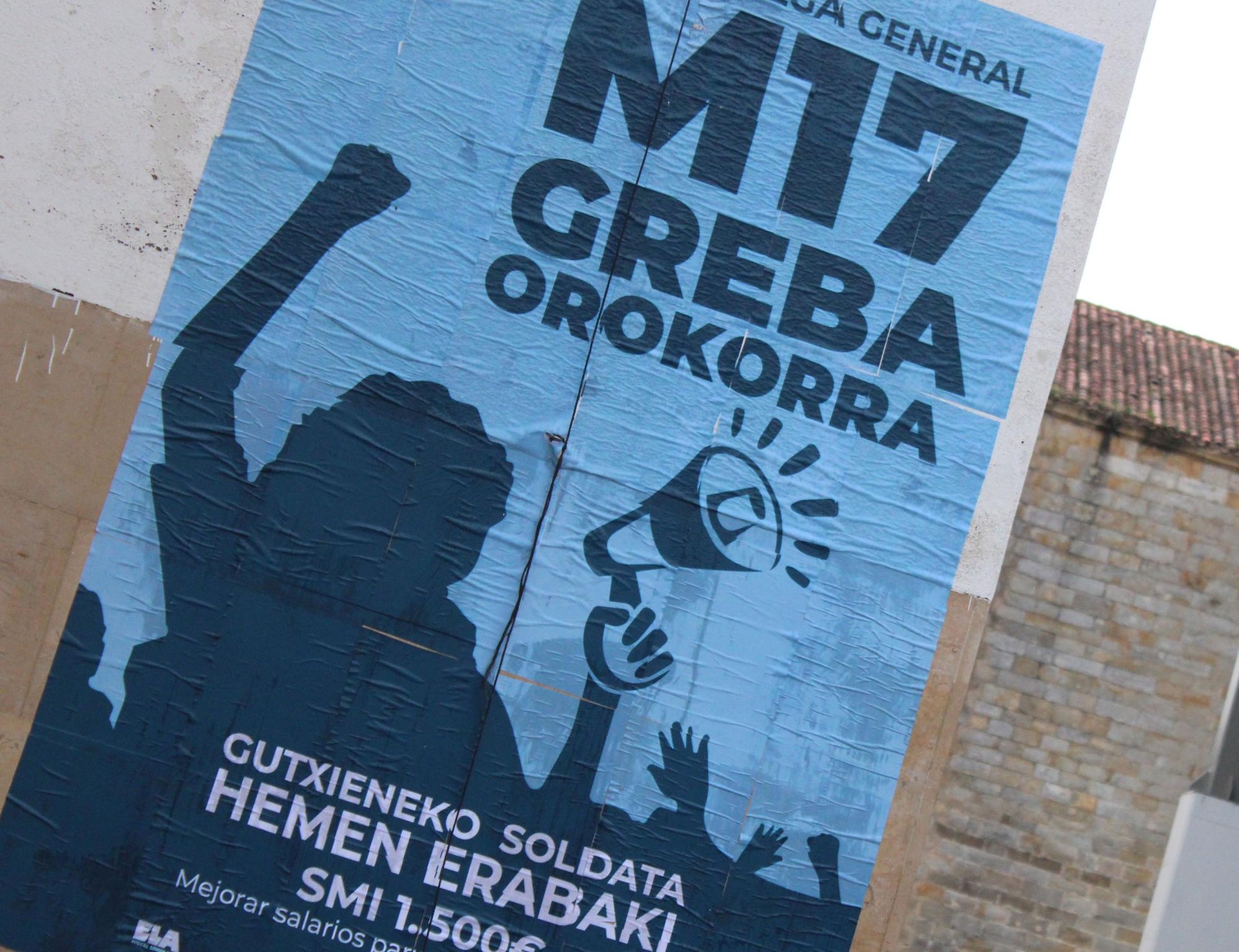 Martxoaren 17ko greba orokorraren deialdiak Uribe Kostan