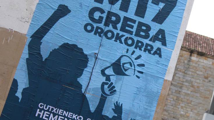 Martxoaren 17ko greba orokorraren deialdiak Uribe Kostan