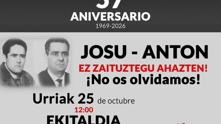Erandioko gertaeren 57. urteurreneko oroimen-ekitaldia