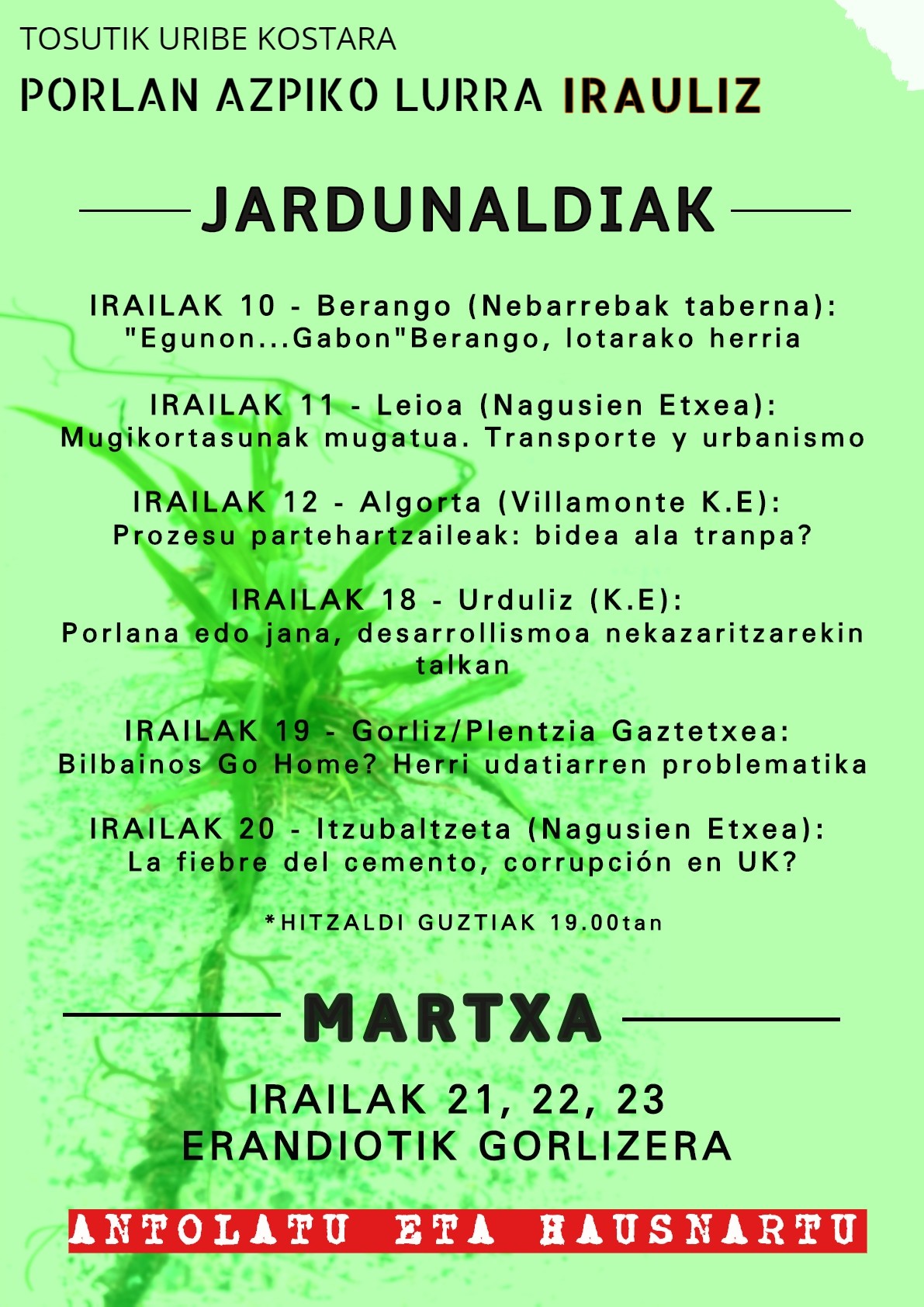 Tosutik Uribekostara (Egitaraua)