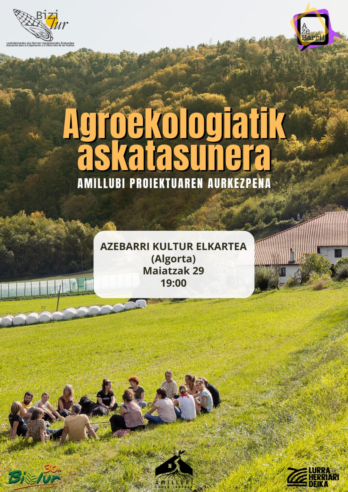 Amillubi proiektu agroekologikoa aurkeztuko dute Azebarrin