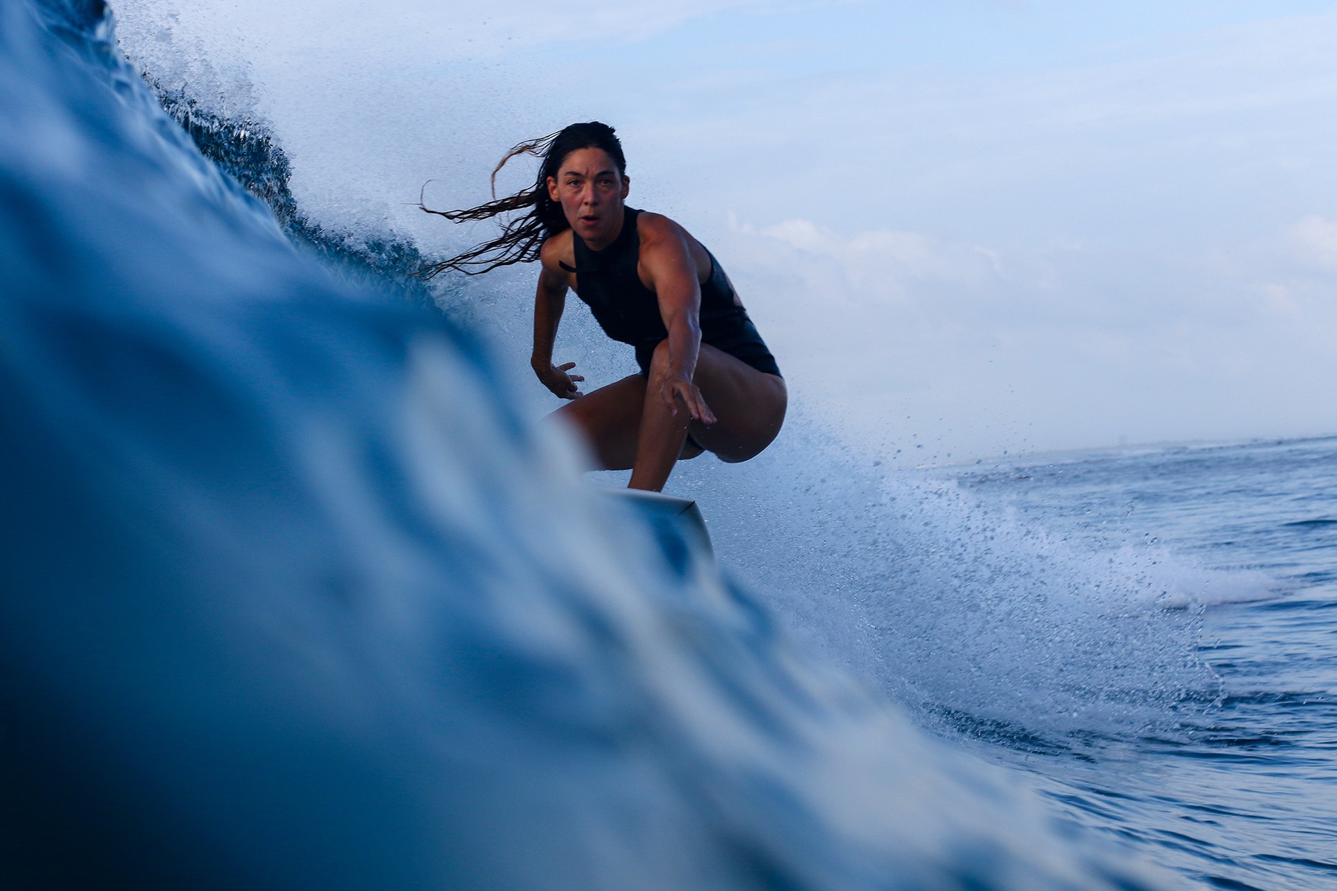 Garazi Sanchez surflaria Munduko Surf Txapelketan lehiatzen ari da El Salvadorren