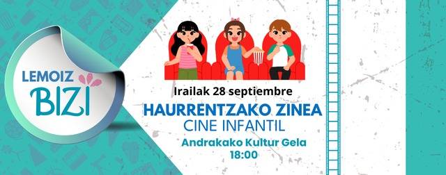 Haurrentzako zinea Andrakako kultur gelan