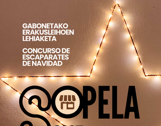 Sopelako Udalak Gabonetako erakusleiho lehiaketa jarri du martxan tokiko merkataritza sustatzeko