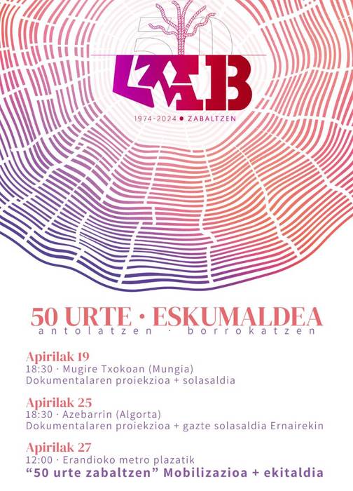 LAB 50. urteurrena: dokumentalaren proiekzioa eta gazte solasaldia Ernaigaz