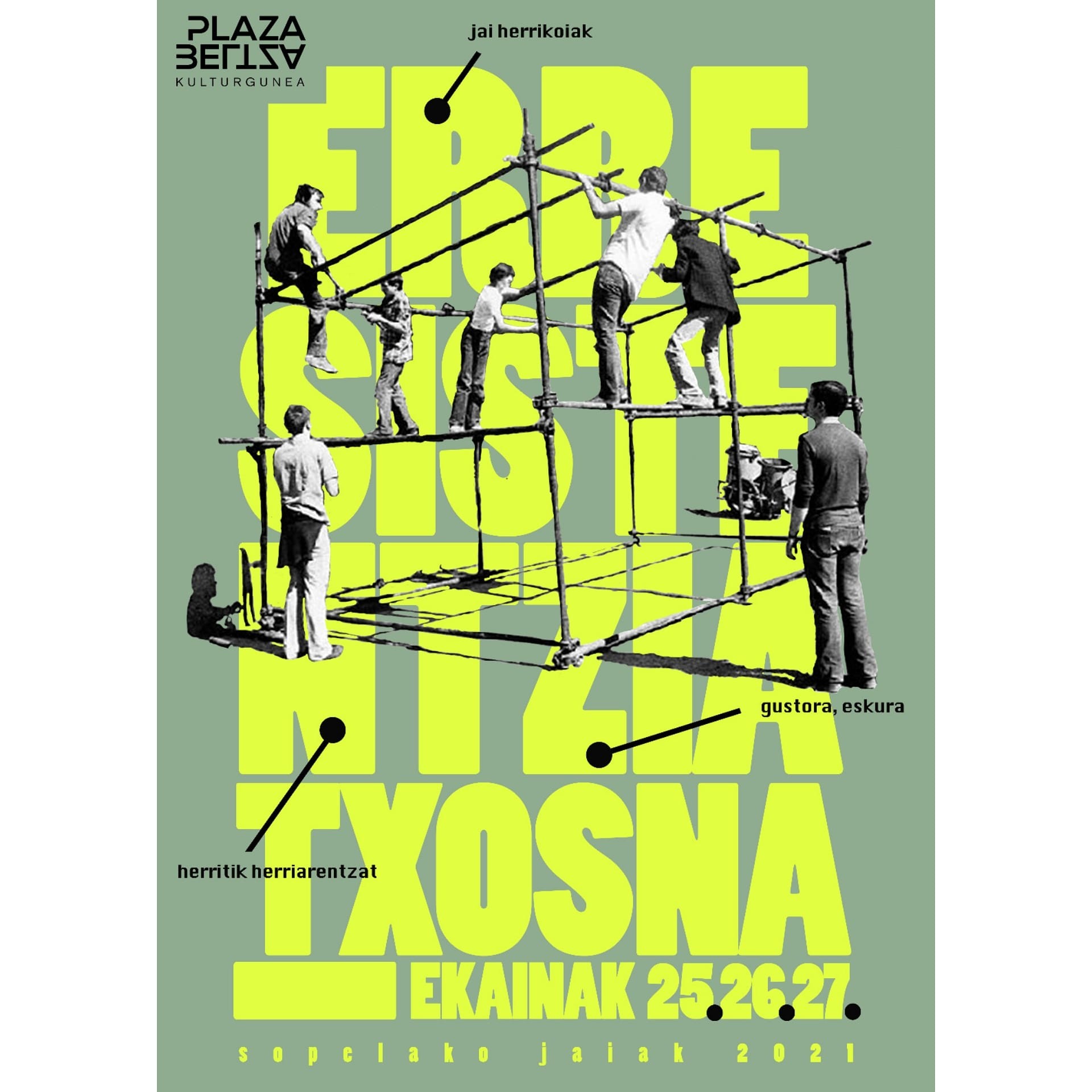 Erresistentzia-txosna jarriko dute Sopelan jai parte-hartzaileak aldarrikatzeko