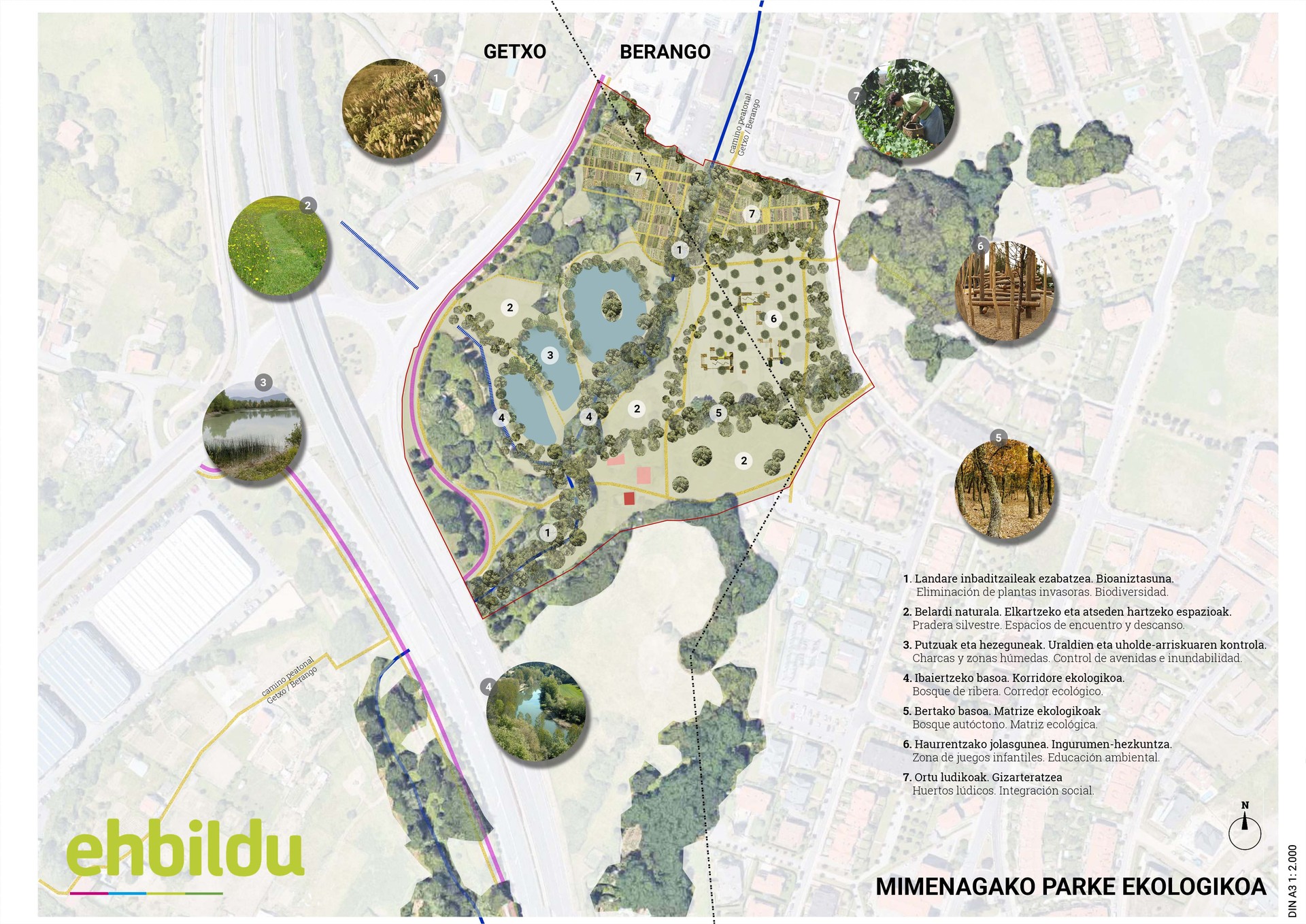 Mimenagako padura ekologikoki berreskuratzea proposatu dute Getxoko eta Berangoko EH Bilduk
