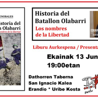 Liburuaren aurkezpena: "Historia del batallon Olabarri"