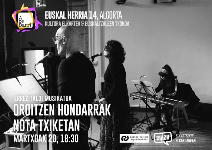 Poema errezitaldia: "Oroitzen hondarra nota txikietan"