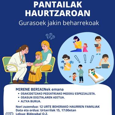 Hitzaldia: Osasuna eta pantailak haurtzaroan