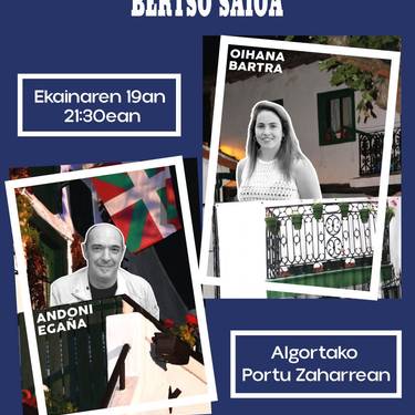 Andoni Egaña eta Oihana Bartra balkoitik balkoira bertsotan arituko dira barikuan Portu Zaharrean