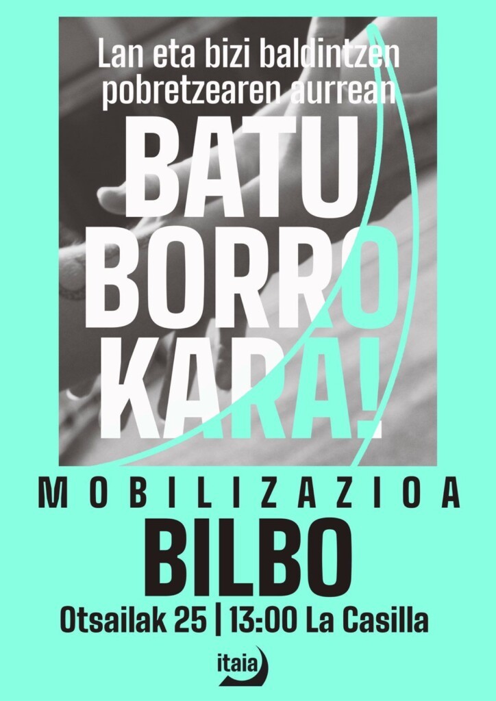 “Zaintzako eta garbiketako langileok borrokara!” lelopean, Itaiak mobilizazioak deitu ditu zapatu honetarako