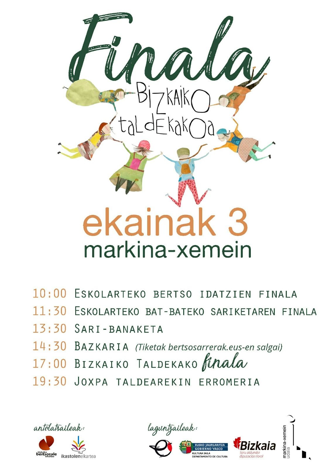 Bizkaiko Eskolarteko Bertsolari Txapelketako finalean ALBEko hiru bertsolari!