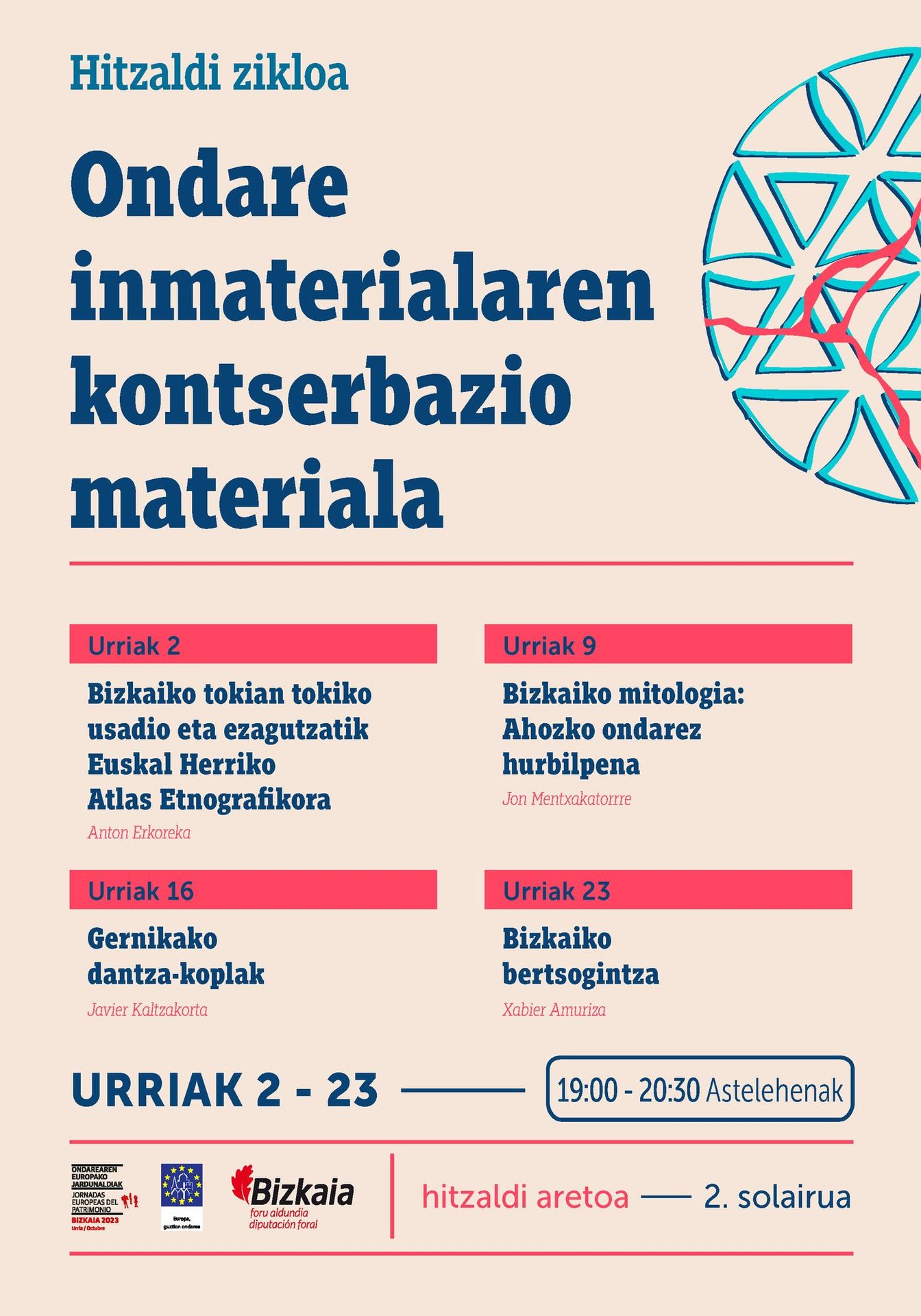 Hitzaldi-zikloa: Ondare immaterialaren kontserbazio materiala